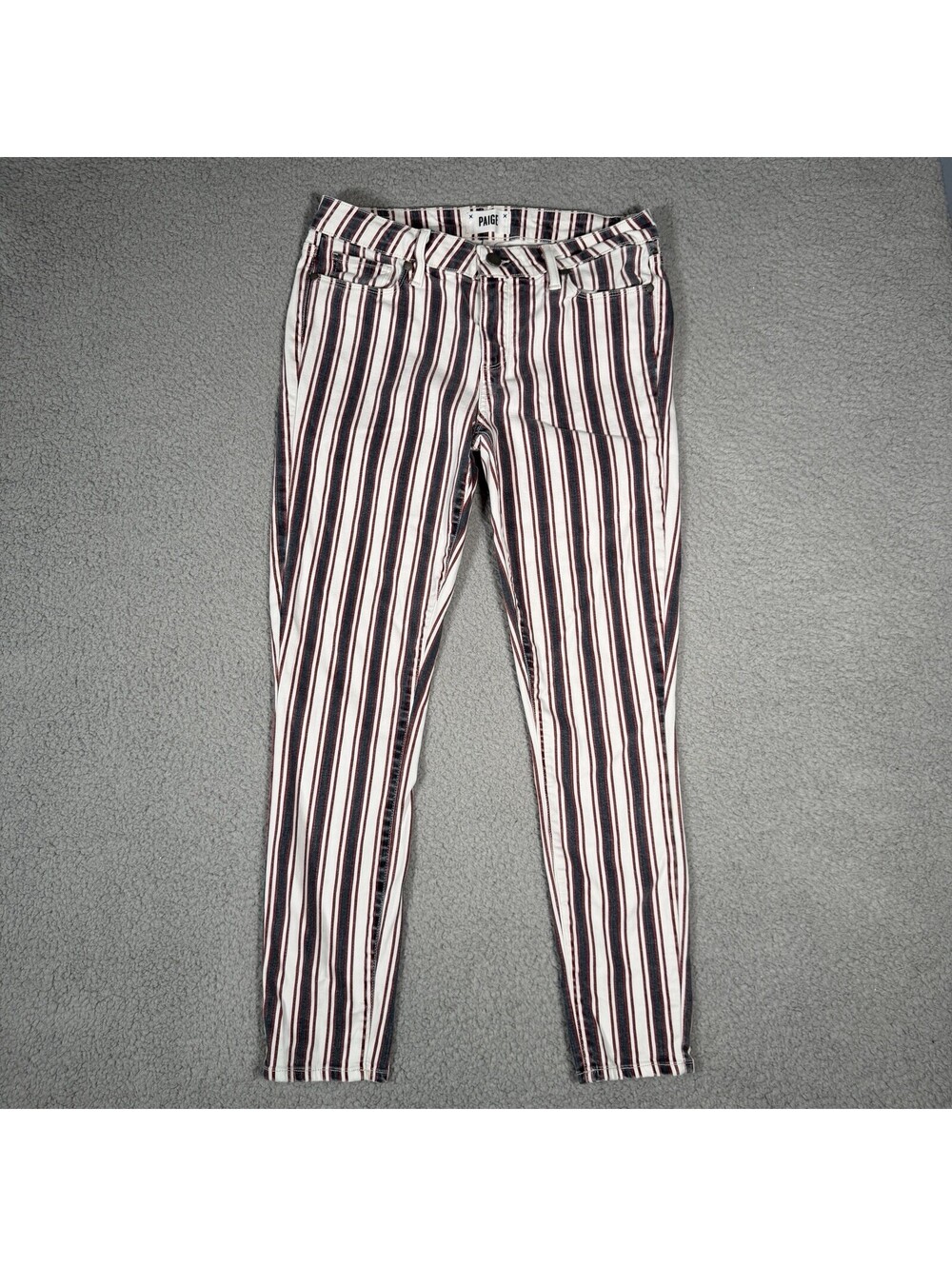 Paige jeans womens Size 30 Skinny Emerson Stripe concert pants Red White Blue